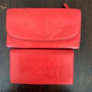 Coach wallet + checkbook holder